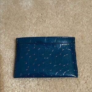 Coach Blue Embossed Card Holder